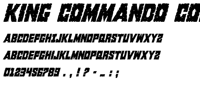 King Commando Condensed Italic font